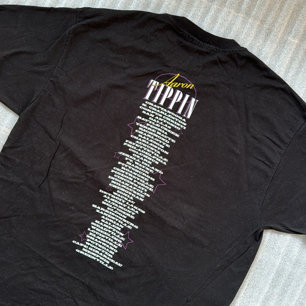Vintage 1994 Aaron Tippin Country Music Tour T-Shirt Size XL Hanes Ultraweight - Picture 6 of 7